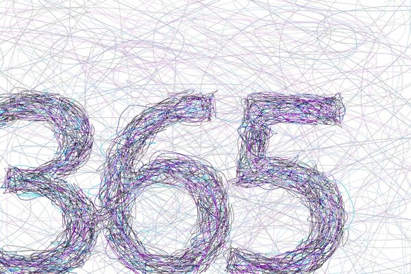 Chiffre 365 fait de stylos à bille d encre