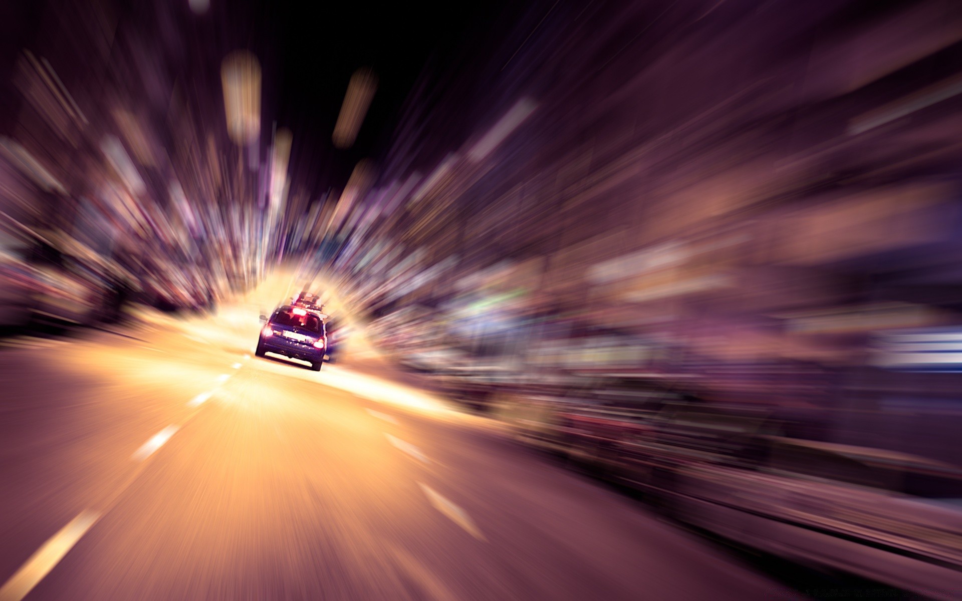 urban fast blur zoom road motion traffic street highway speed evening hurry light luminescence car perspective dark downtown tunnel dramatic