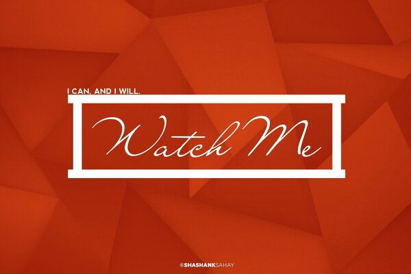 Graphic design of the watch Me inscription