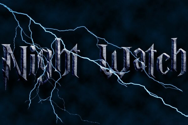 Dark wallpaper with inscriptions in the form of thunderstorms