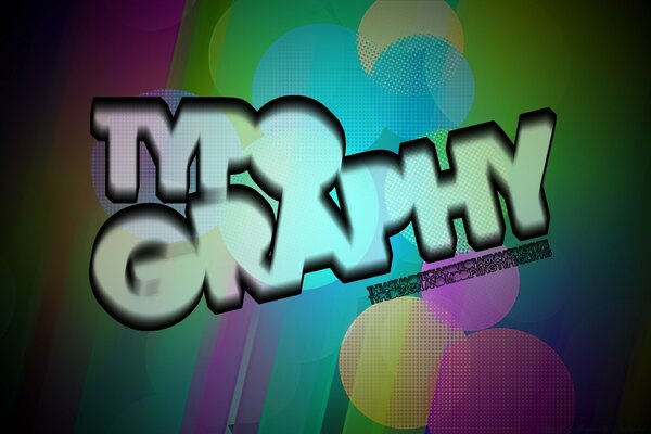 Bright background and creative letters