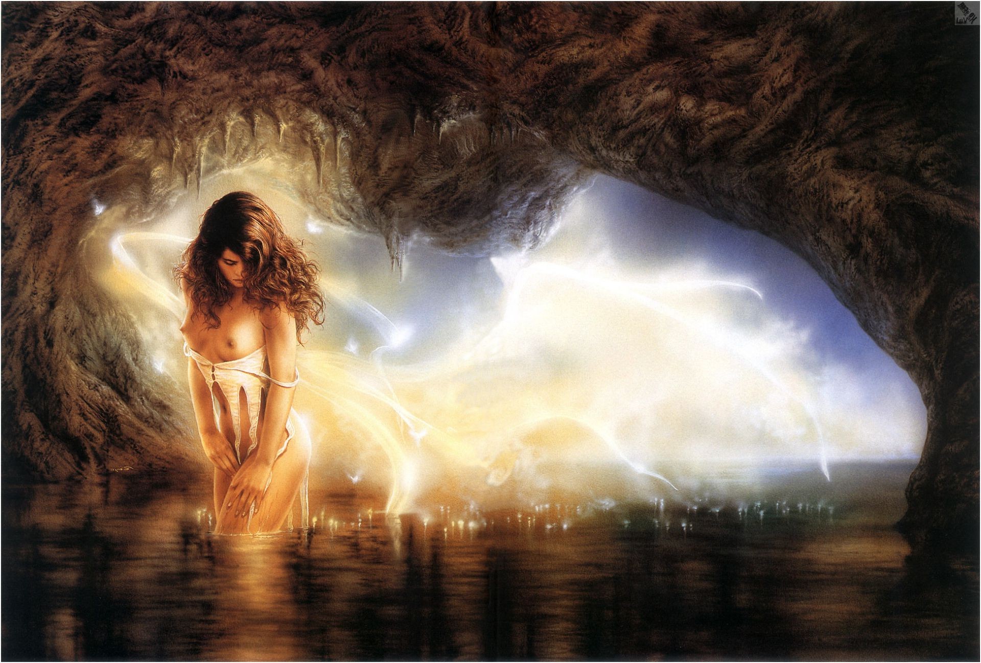 колдуньи воды закат портрет девушка рассвет сюрреалистично пейзаж