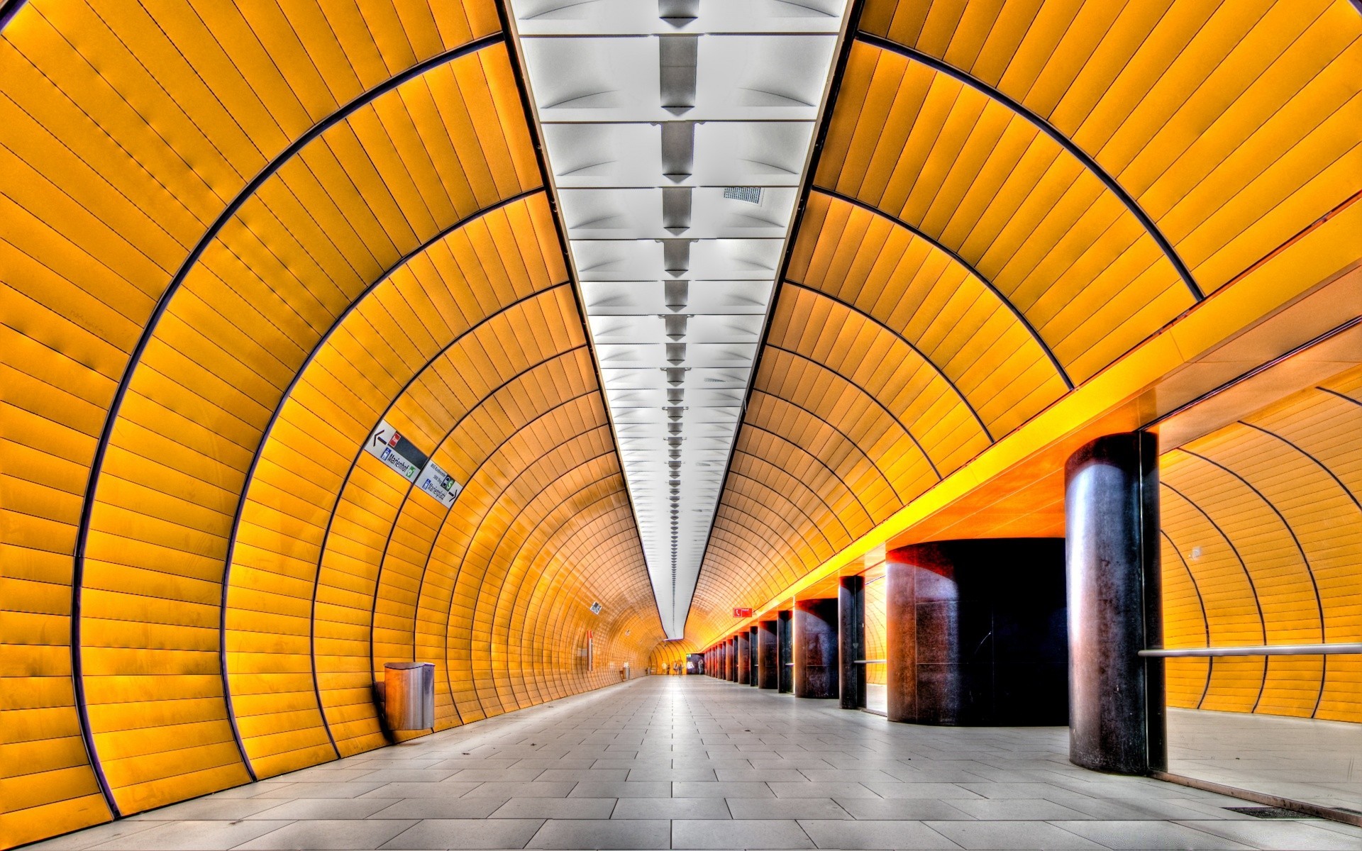 urban style modern kork perspektive futuristisch architektur tunnel licht abstrakt desktop design stahl geometrisch glas