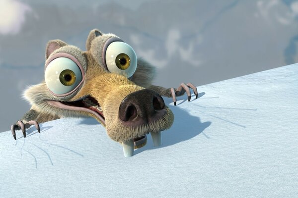 Squirrel from the cartoon ice age