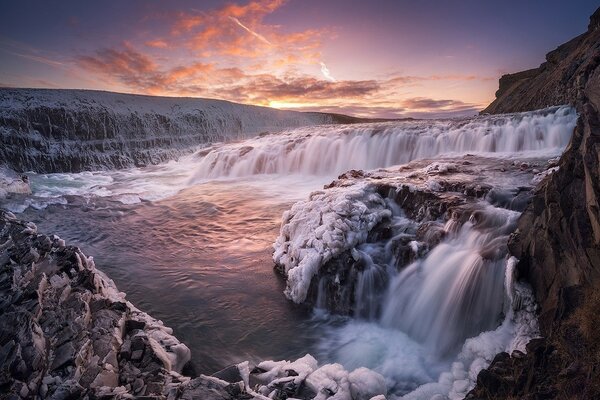 Gulfoss Waterfall. Iceland. Author: Daniil Korzhonov