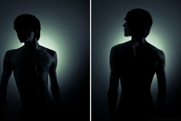 Silhouette d un beau jeune homme