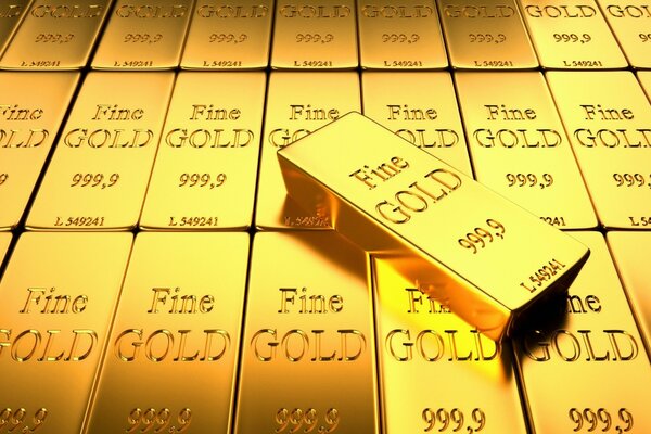 Gold bars as a result of business success