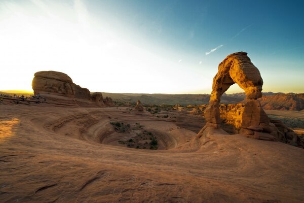 Desert landscape and large boulders