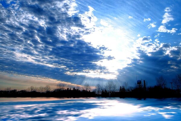 El brillo de la naturaleza en el amanecer de invierno