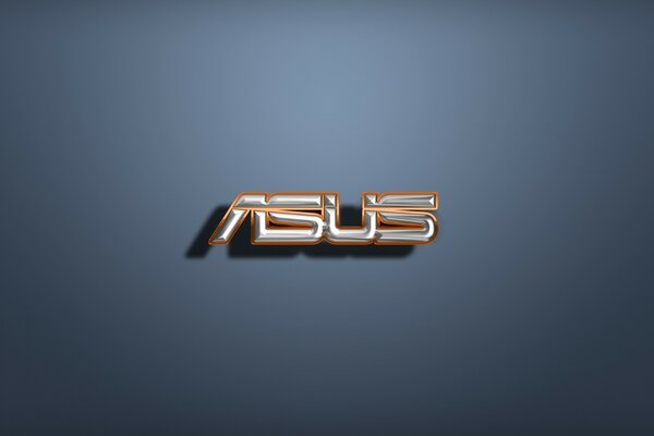 The asus brand on a blue background