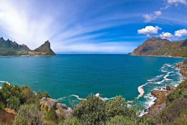 Beautiful port in the sea harbor