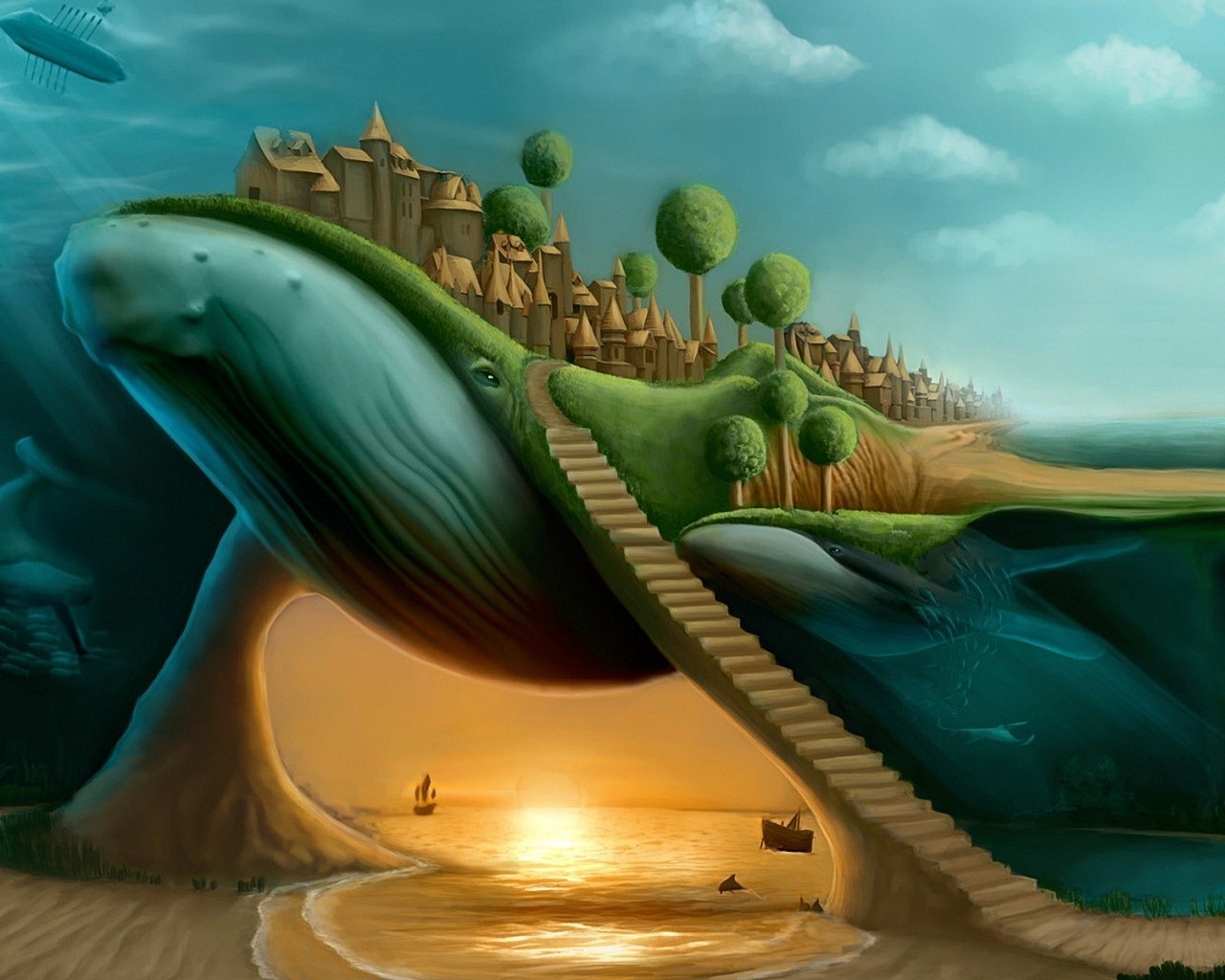 fantasy travel sky relaxation water landscape