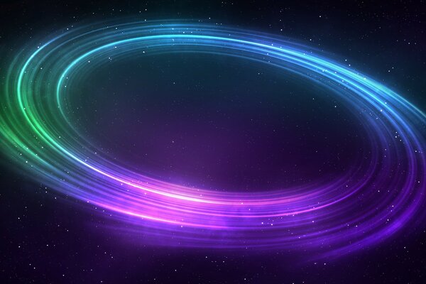 The ring of the galaxy in outer space