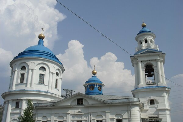 Architecture of the church against the sky