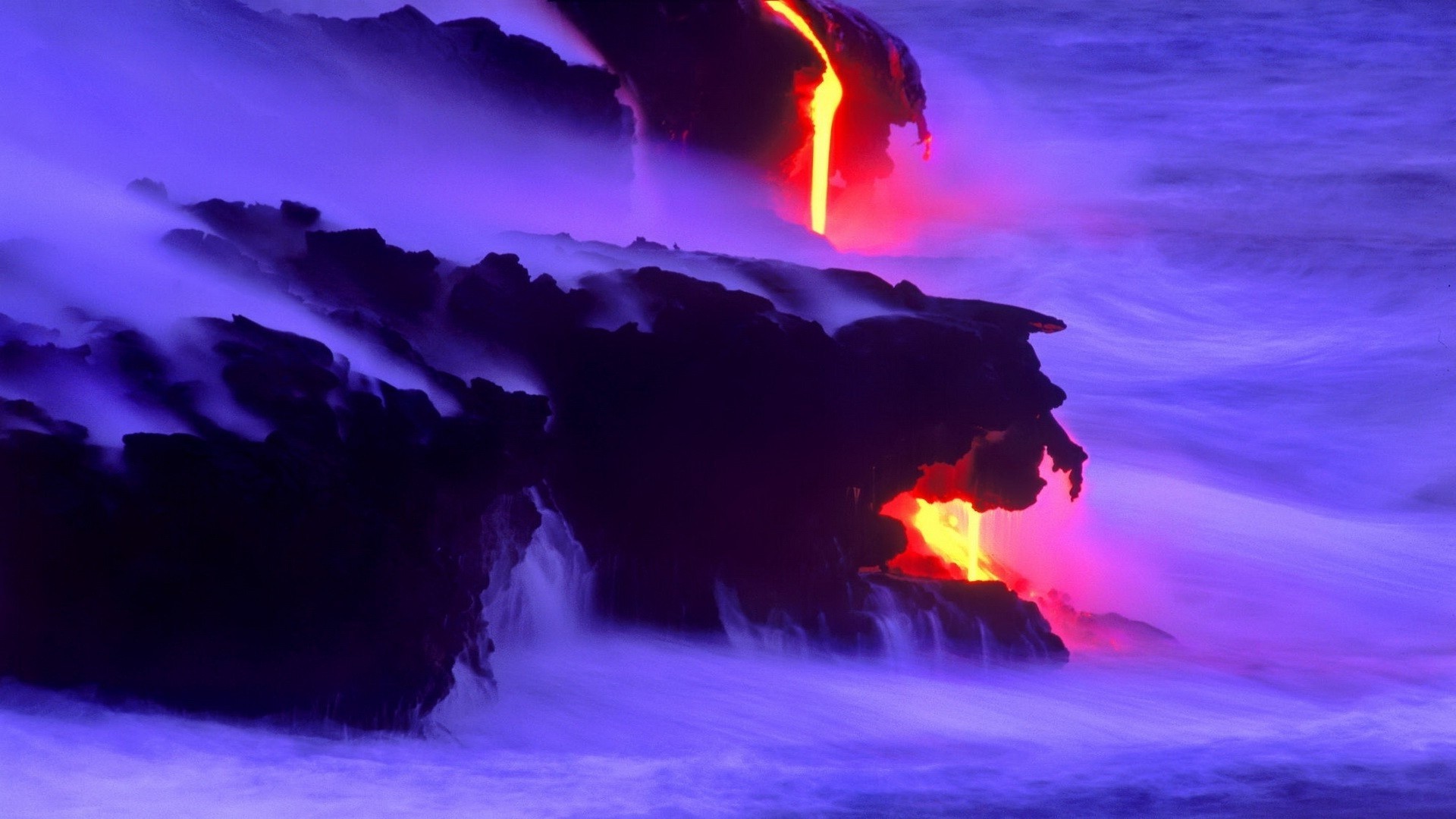 volcan flamme danger à l extérieur fumée catastrophe soir trafic