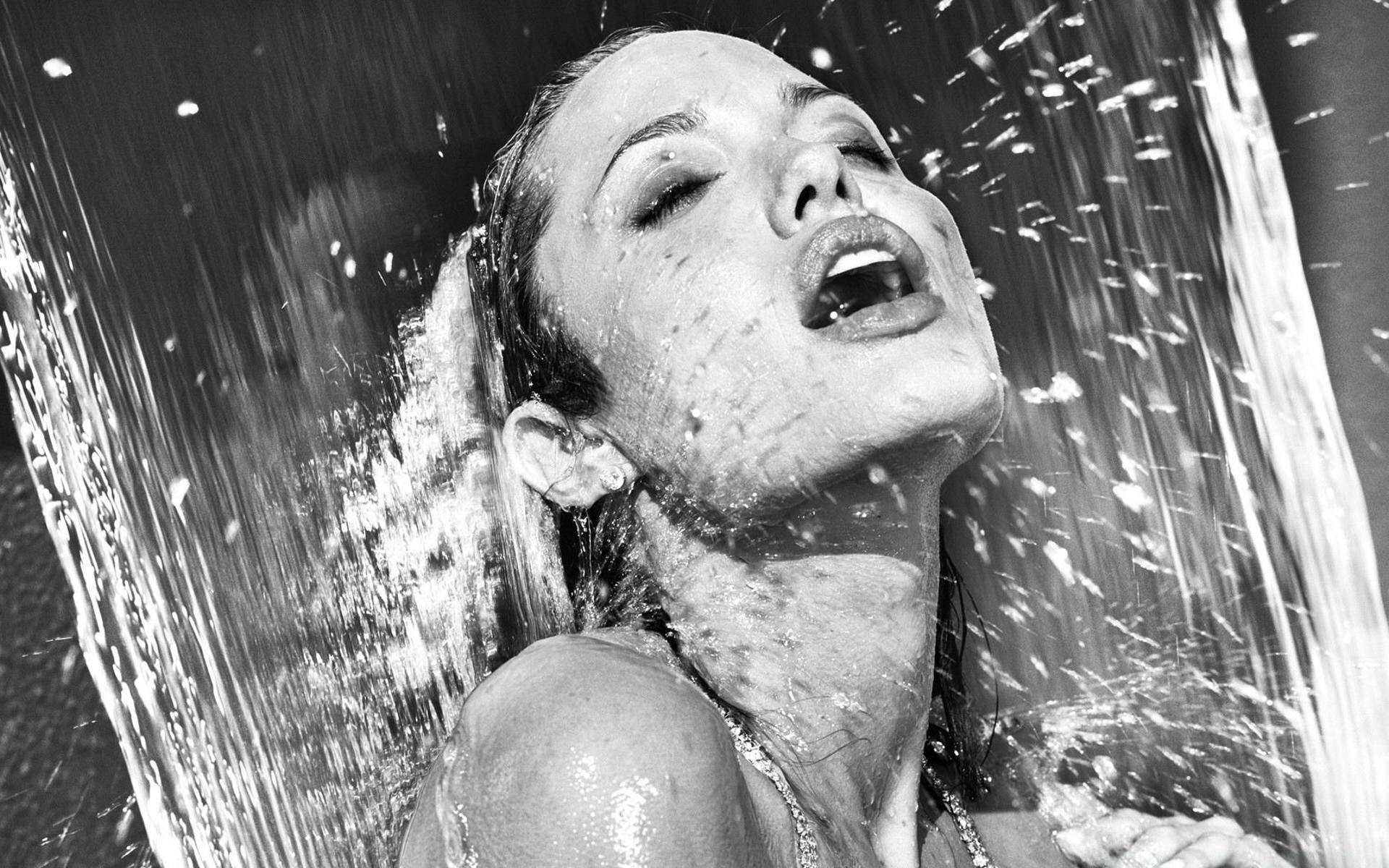 movies monochrome portrait one adult wet art woman music