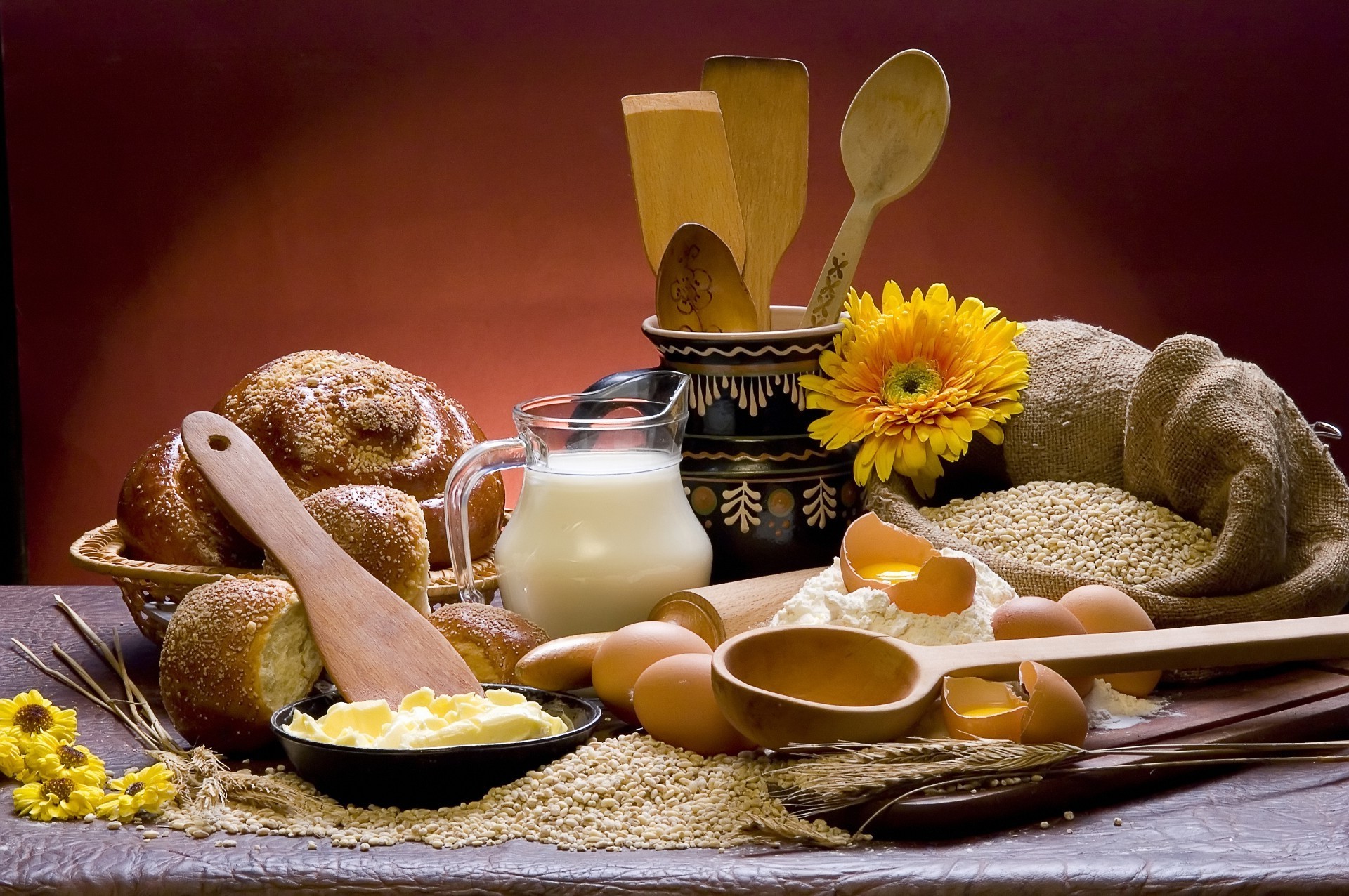 nourriture et boissons repas en bonne santé santé petit déjeuner table pain alimentaire bureau traditionnel en bois bois cuisine délicieux