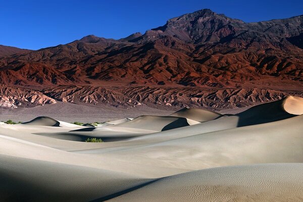 Paisagem montanhosa do deserto ao amanhecer