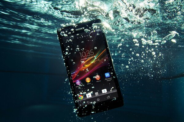 The phone got under water