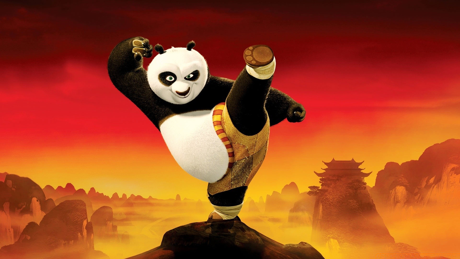 kung fu panda im freien weihnachten natur ein