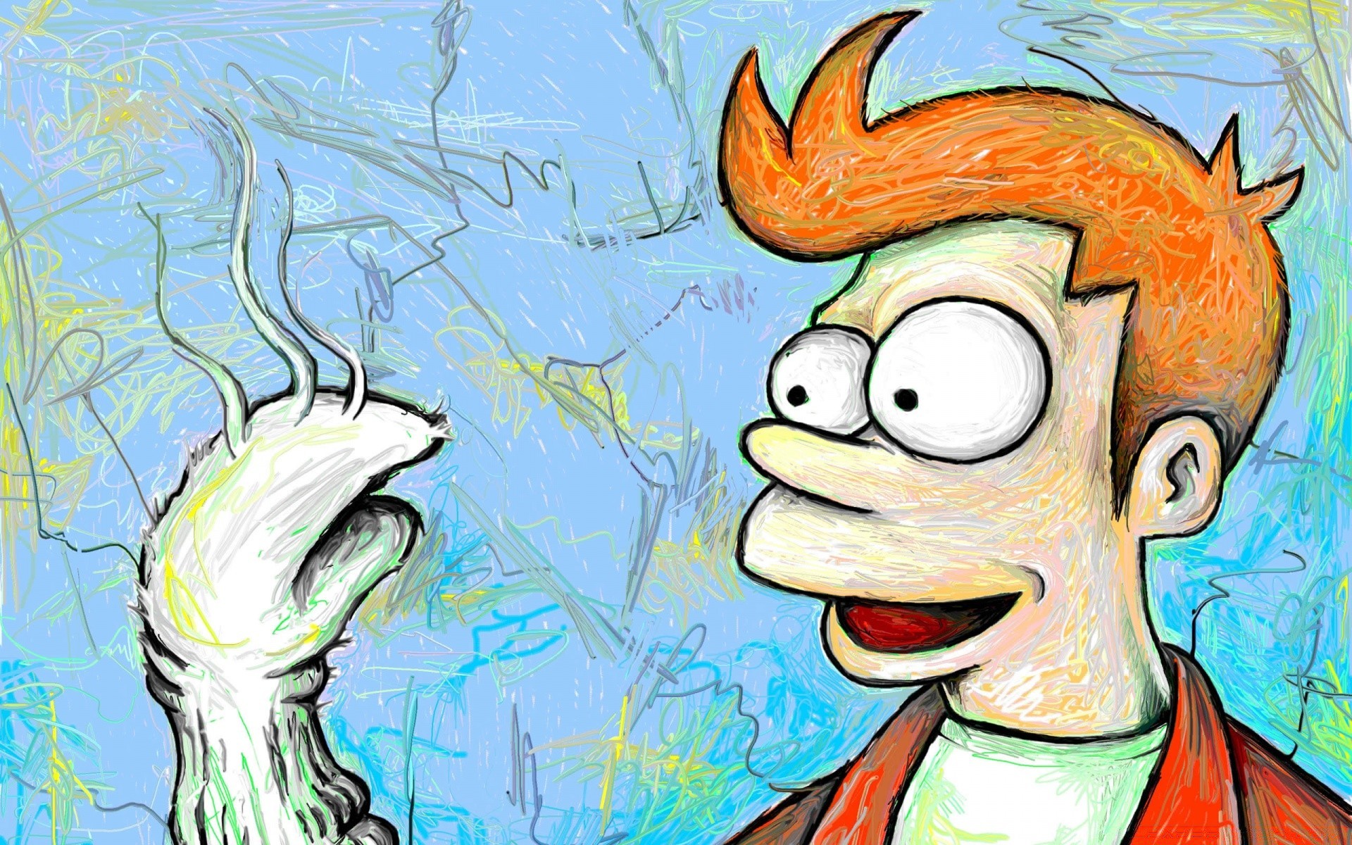 futurama illustration art painting graphic image religion sketch artistic design monster