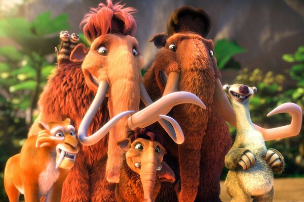 The Ice Age. The family is assembled