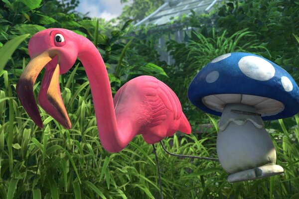 Gnomeo und Juliette, rosa Flamingo