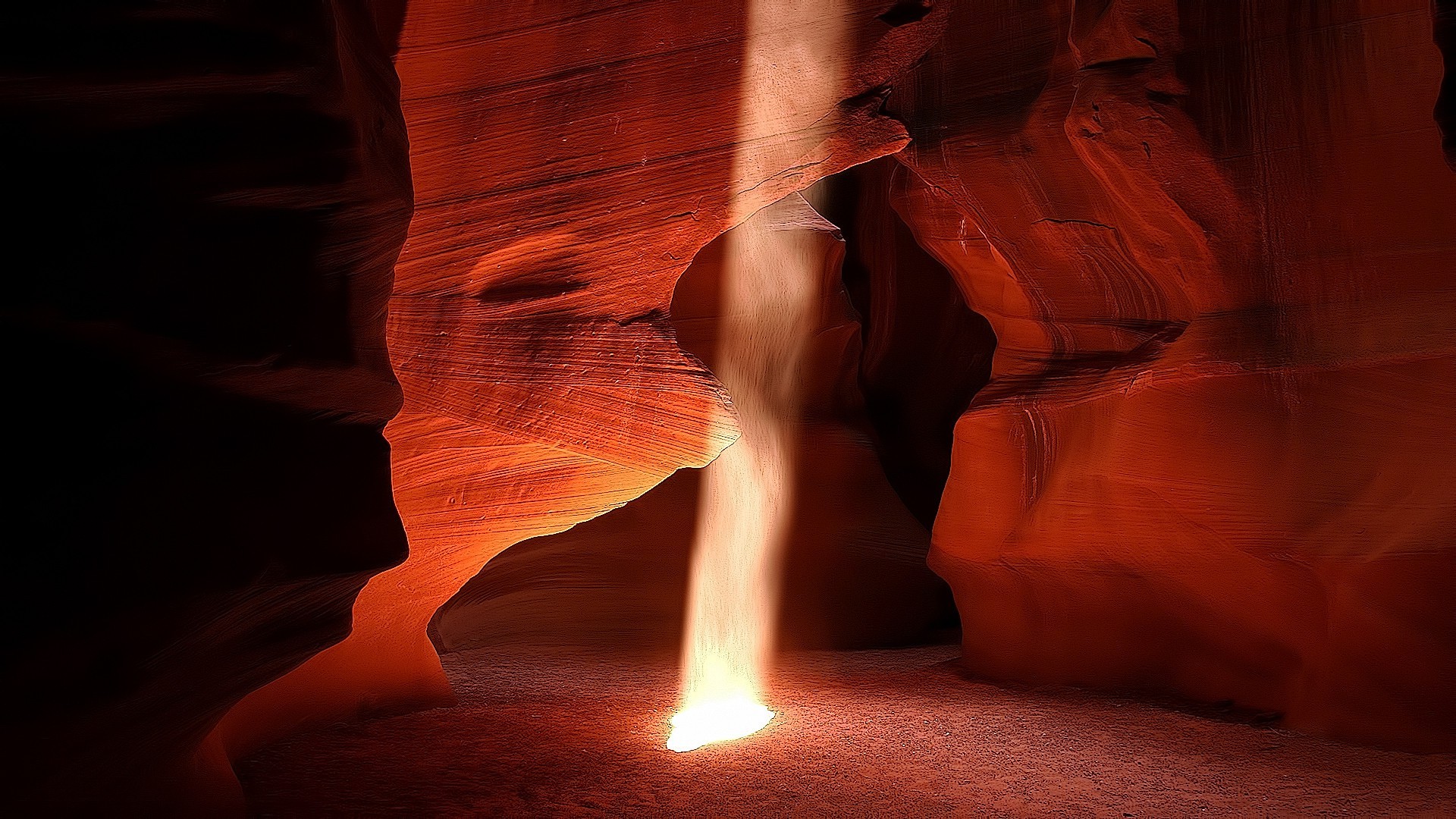 the sunlight and rays art antelope surreal blur girl woman canyon light