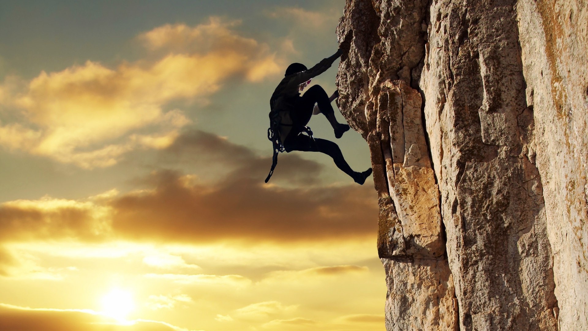 sports sunset climb climber rock climbing sky challenge adventure determination courage accomplishment outdoors effort