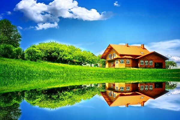 Landscape of a summer country house