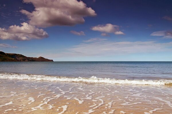 Sandy beach on the seashore