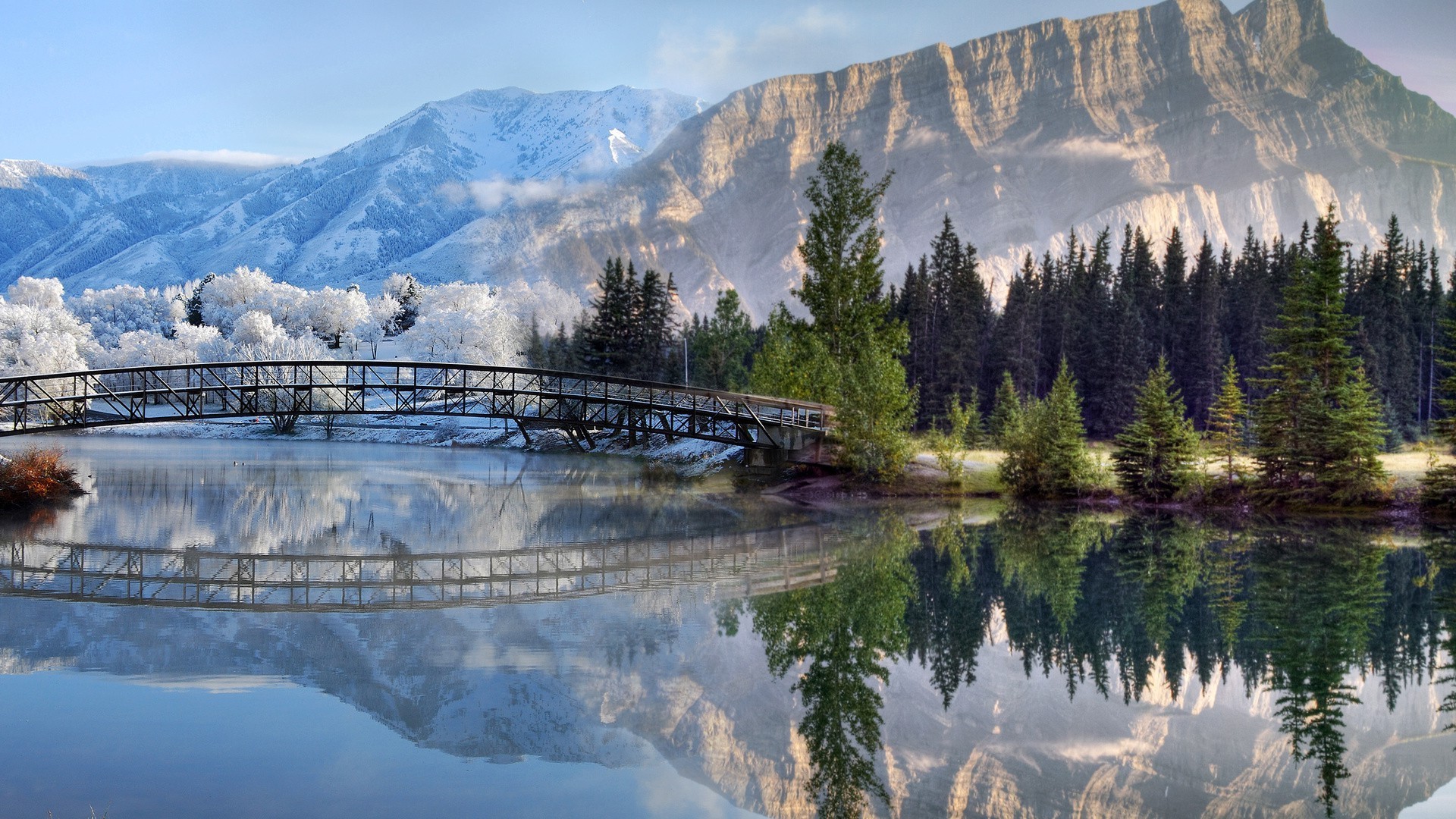 mountains lake reflection mountain water landscape snow nature scenic wood travel river tree sky outdoors scenery valley