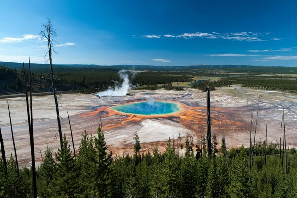 A beautiful lake in an unusual place