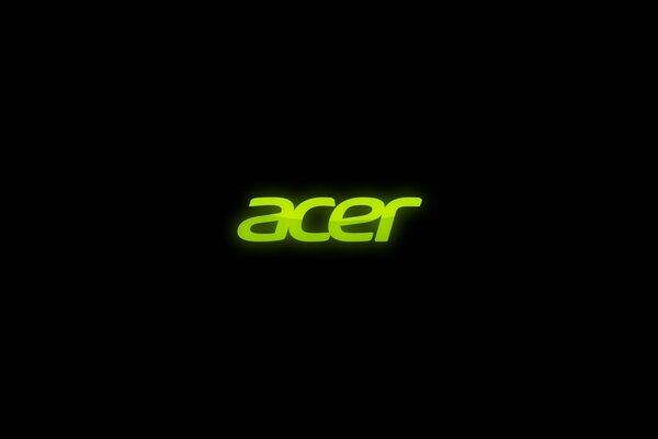 Logotipo de la marca Acer sobre fondo negro