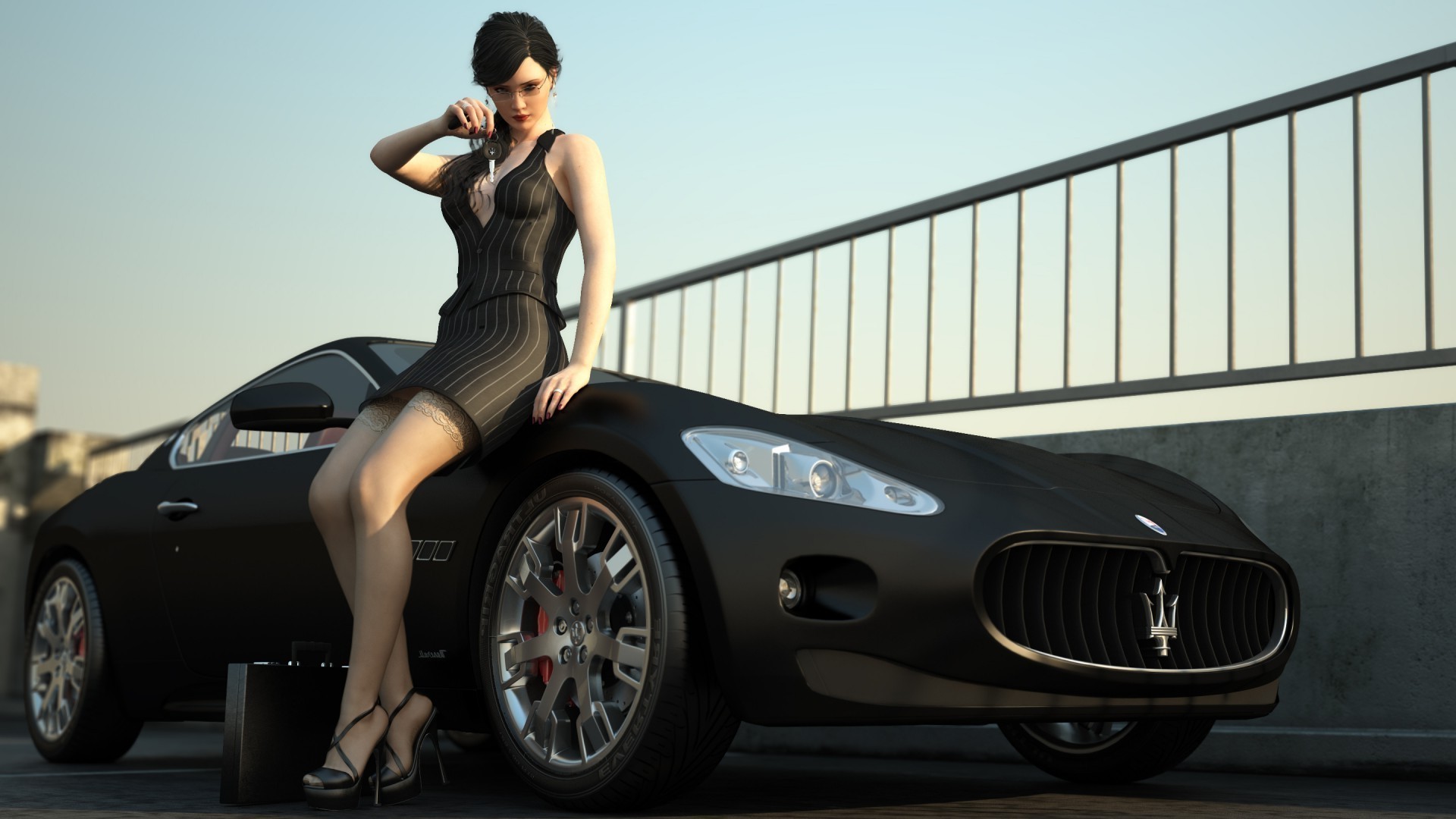 cars and girls car vehicle woman fashion transportation system girl