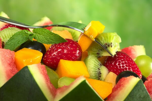 Juicy watermelon with fruit inside