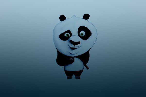 Drawn kung fu panda character