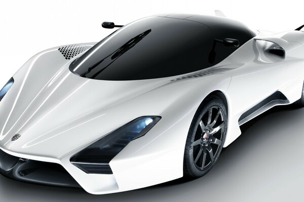 White, cool, new generation sports car