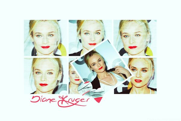 Collage de photos de Diane Kruger