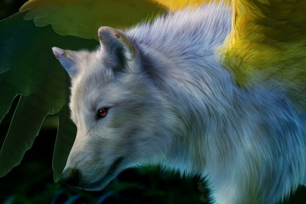 Loup magique. Art. Animaux