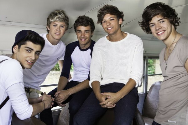 Young guys sitting in the car