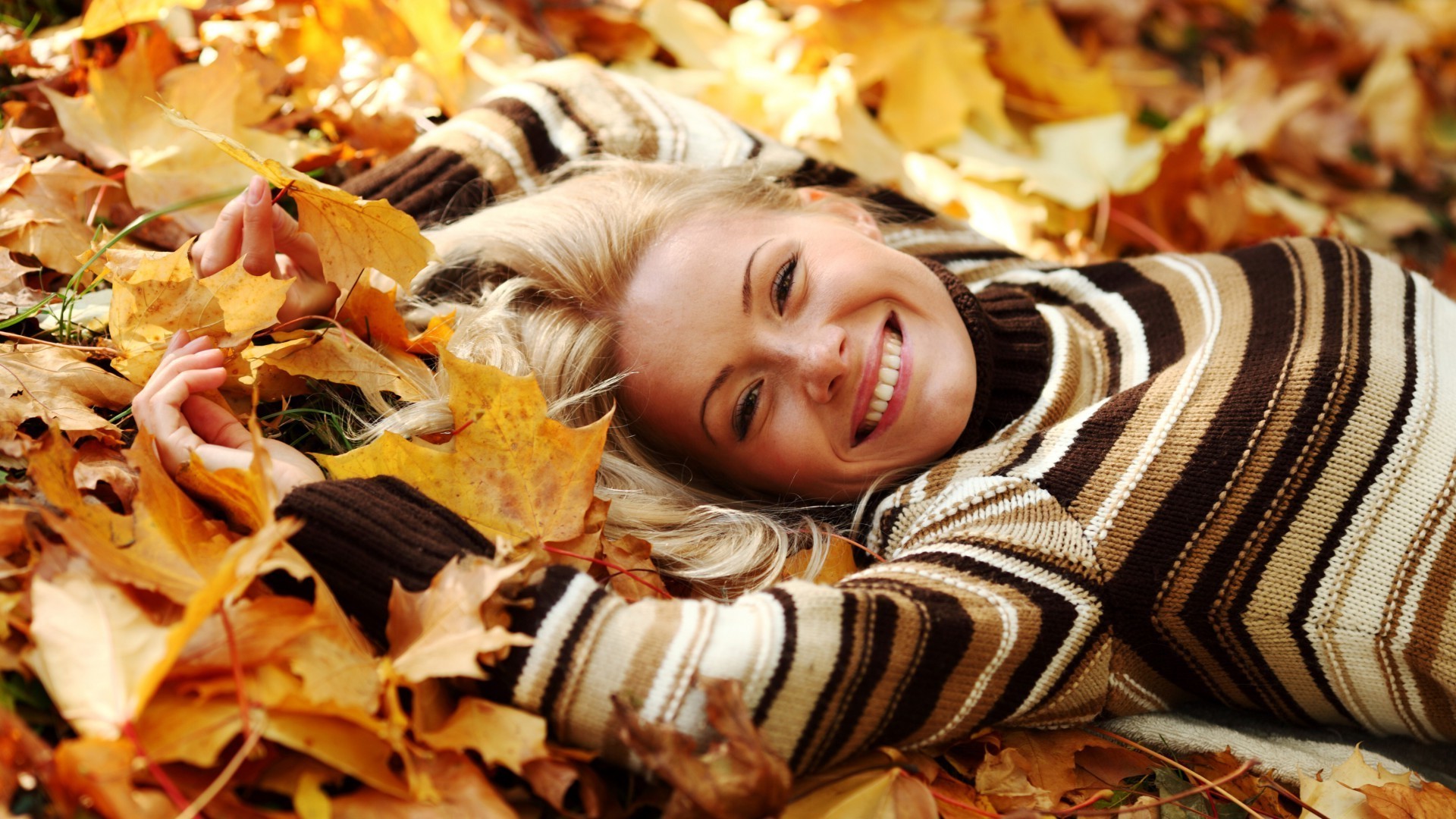 dressed girls fall maple season beautiful gold thanksgiving girl leaf color