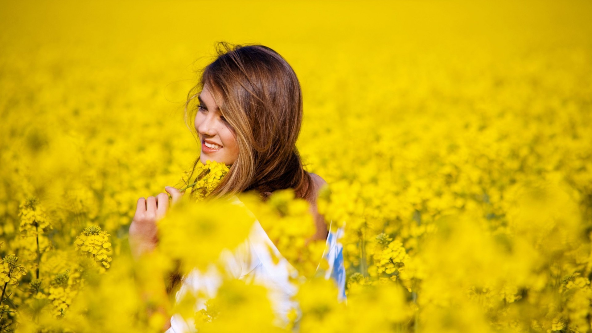 face and smile flower field nature summer hayfield outdoors fair weather beautiful sun landscape grass