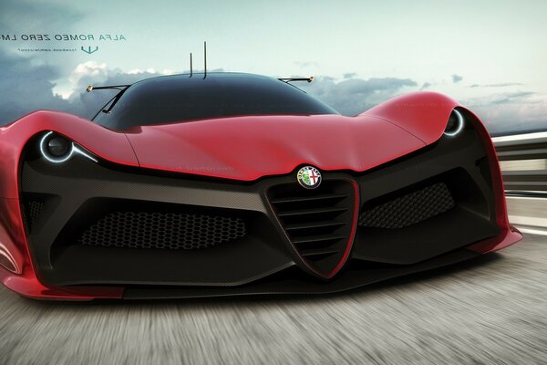 Alfa Romeo impertinente sull autostrada