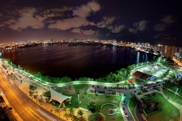 Visão da cidade noturna