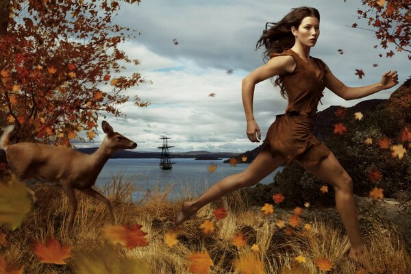 Fille de sport en plein air