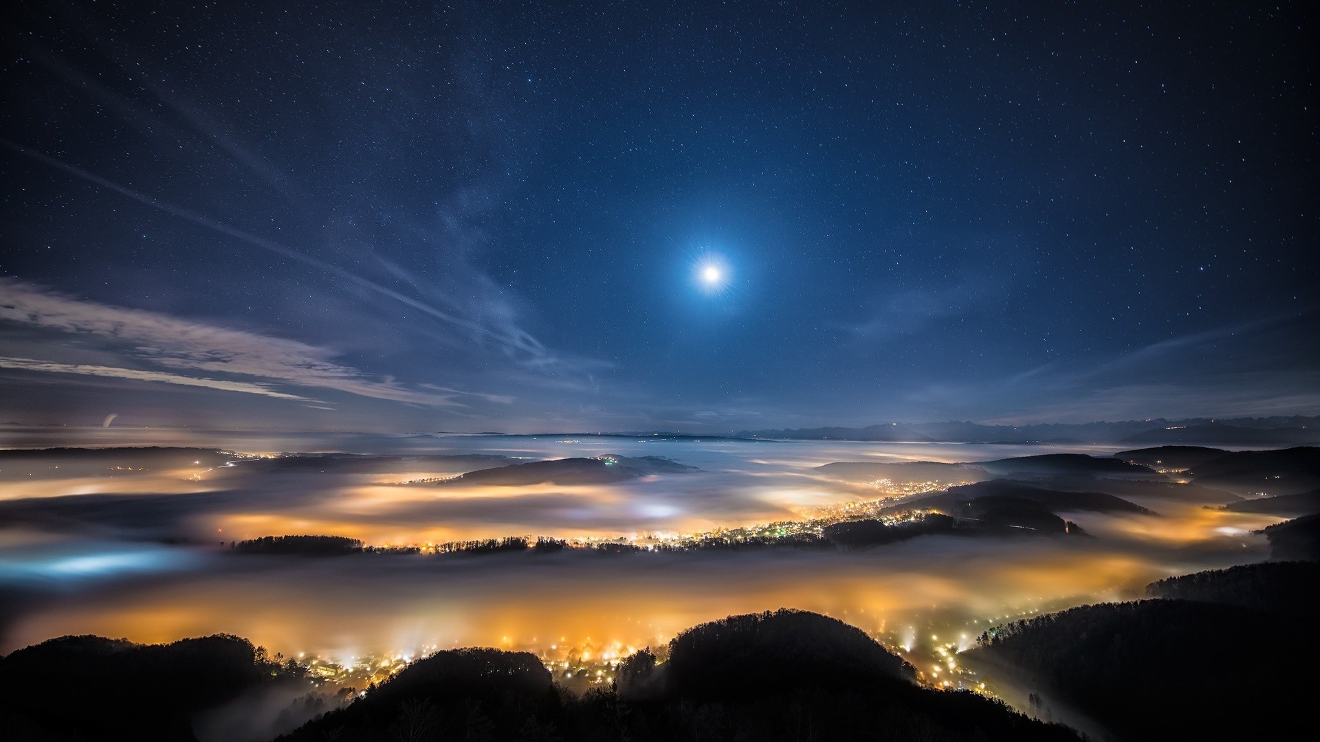 noite noite do crepúsculo crepúsculo da noite pôr do sol lua noite céu sol amanhecer paisagem crepúsculo montanhas luz astronomia natureza silhueta bom tempo