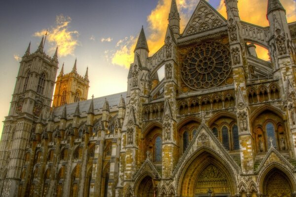 Gothic Cathedral in sepia colors