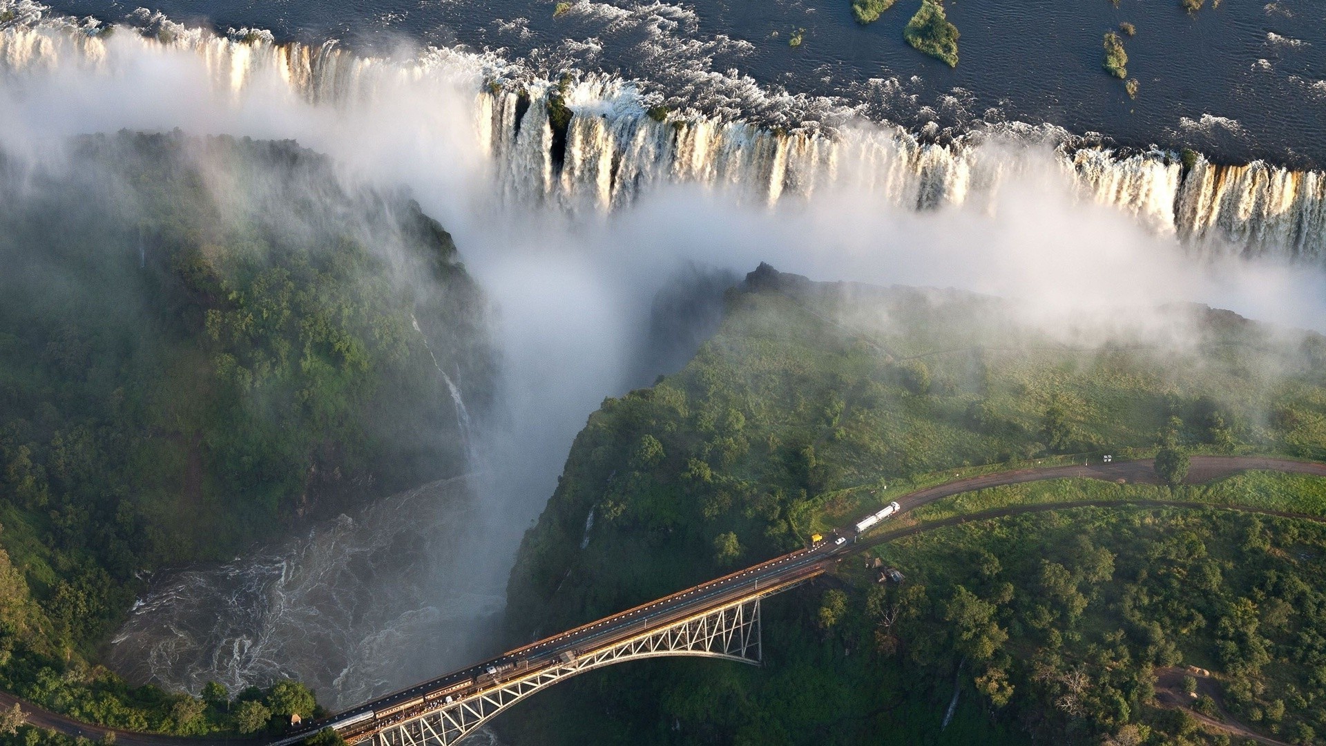 bridges water river waterfall travel landscape mountain outdoors nature rainbow bridge wood mist tree fall rock park scenic fog valley