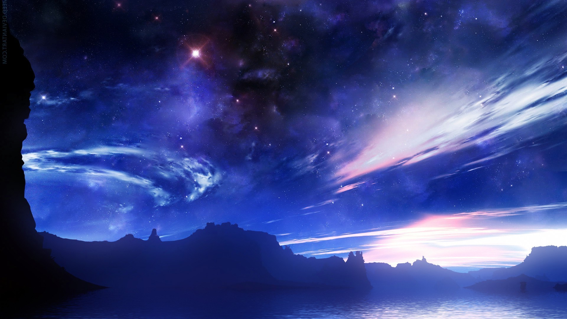 sea and ocean astronomy moon sky galaxy space planet exploration nature sun dark fantasy infinity